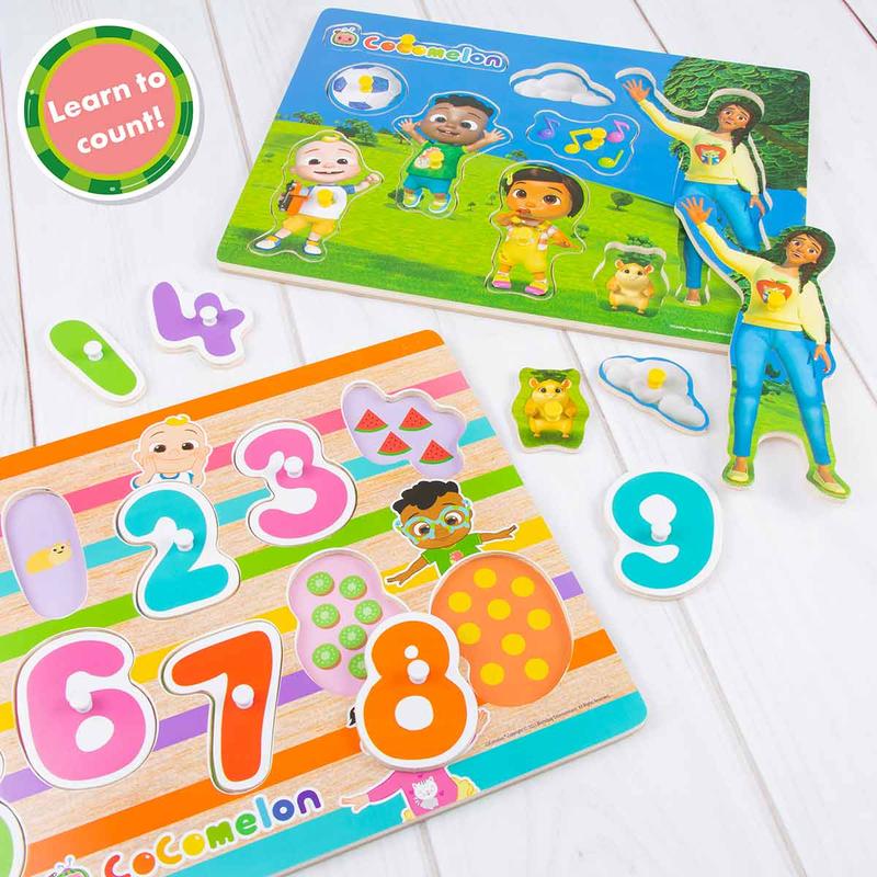CoComelon Peg Board Puzzles | Cocomelon Wooden Puzzles 3