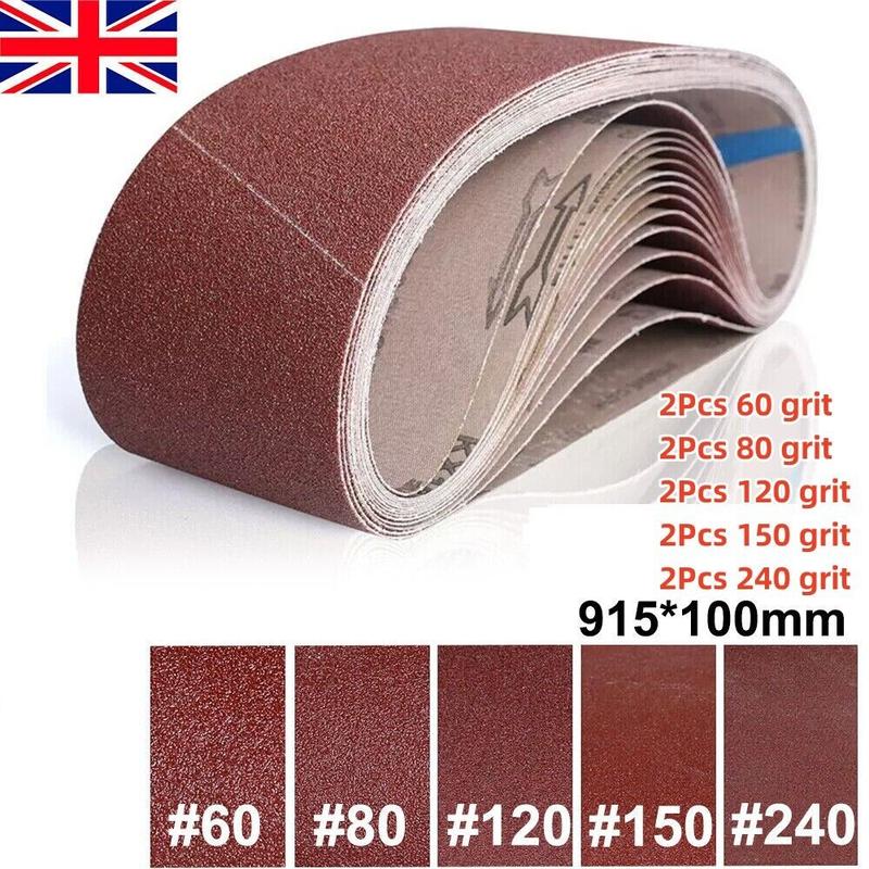 Product Introduction of 10Pack Sanding Belts 915X100mm Mixed Grade 60/80/120/150/240 Bosch Makita Sander 19