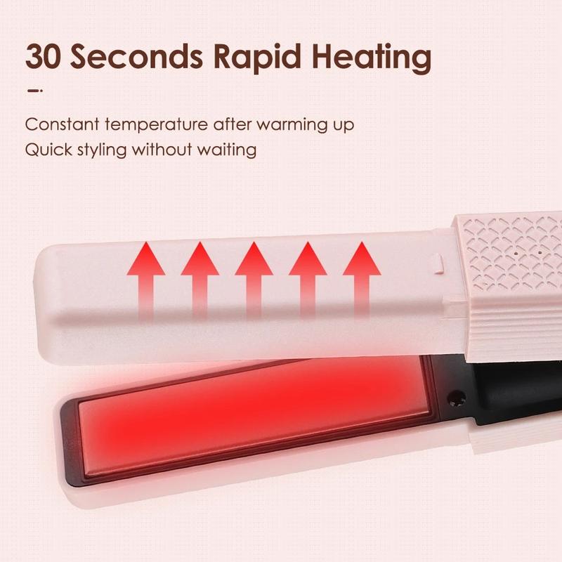 Wireless Hair Straightener Curler Mini Flat Hair Iron Adjustable Temperature Fast Heating Ceramic Curling Iron Hair Styling Tool Comfort 1