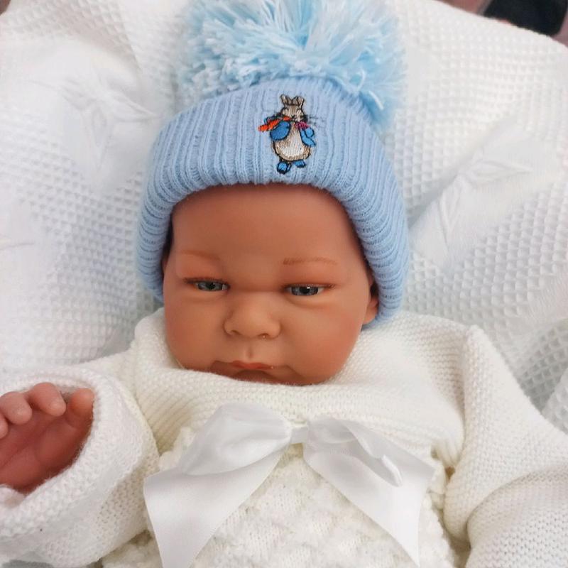 peter rabbit themed hat with pom pom 2  sizes 1