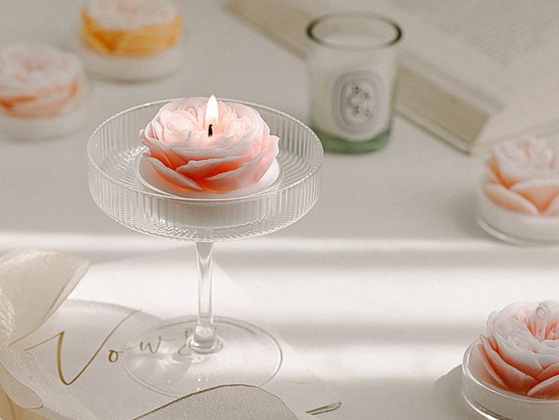Austin Rose Candle, Scented Candles, Handmade Candles, Soy Wax Candle, Wedding Favour, Flower Candle, Birthday Gift, Mother's Day Gift 5