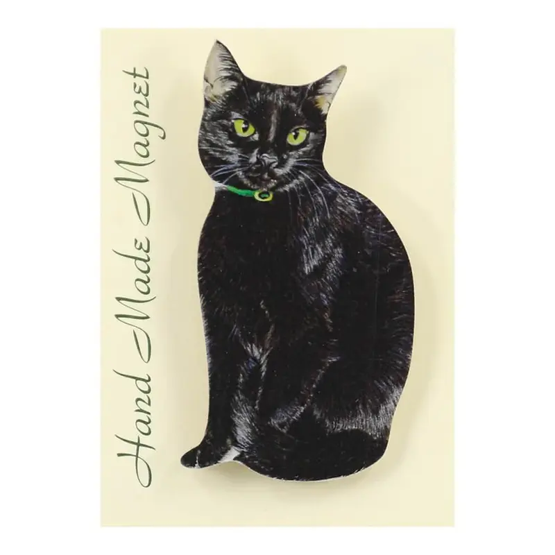 Black Cat Handmade Fridge Magnet 1