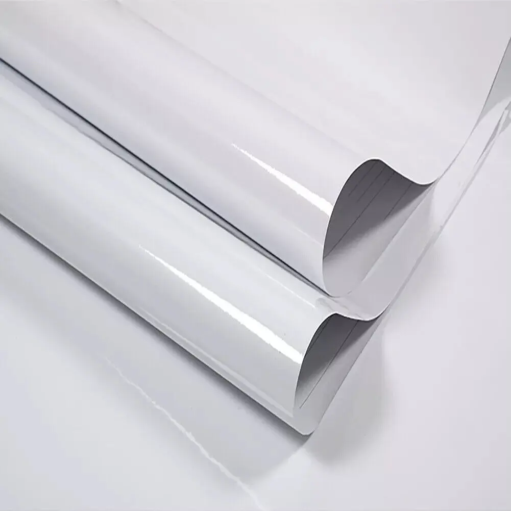 10M Gloss White Vinyl Film Self Adhesive Kitchen Cabinet Cupboard Door Stickers