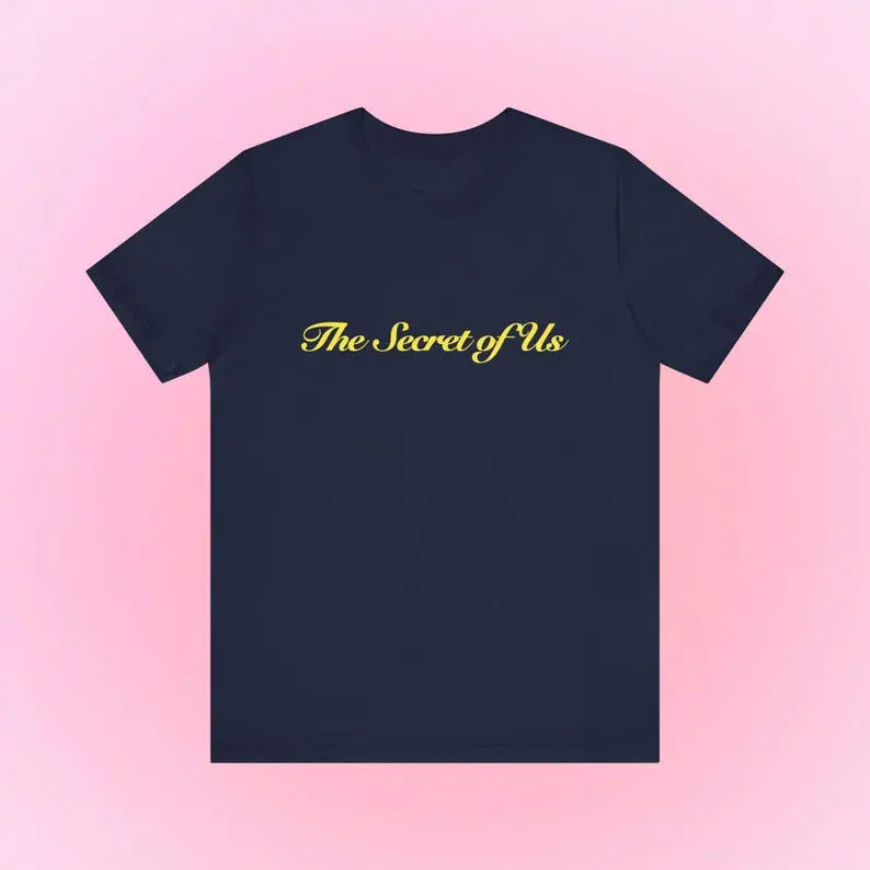 The Secret of Us T Shirt Gracie Abrams, The Secret of Us Merch, Gracie Abrams 2025 Tour, Gift for Gracie Abrams Fan Cotton Menswear Fabric Top Grey Polyester