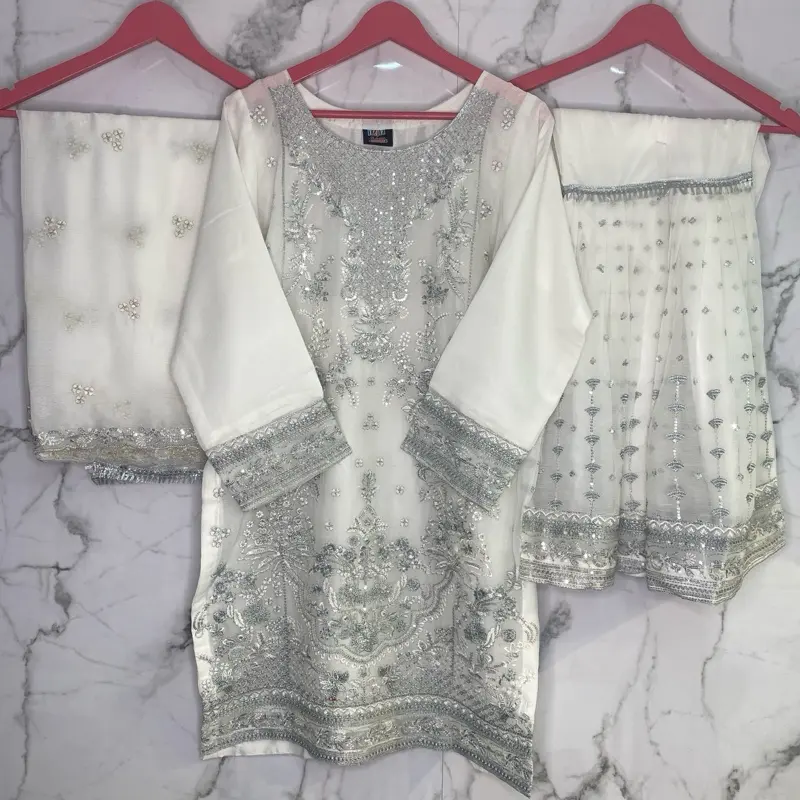 Elegant Pakistani Palazzo Suit with Heavy Designer Embroidery