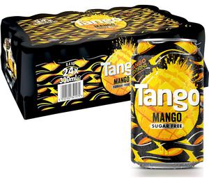 Tango Mango Sugar Free 330ml Cans - Pack of 24 - New Flavor Limited Edition Beverage Soft Drink