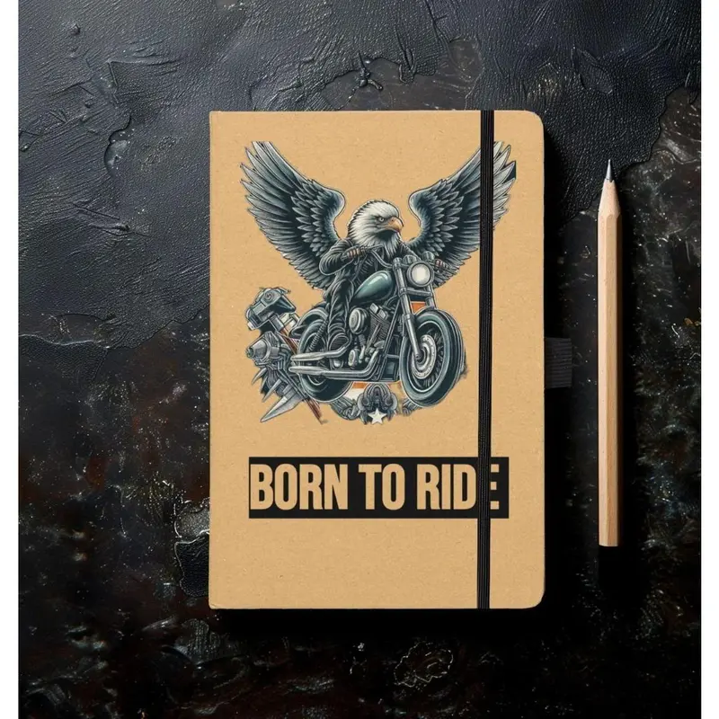 Born to Ride Kraft Notebook 0