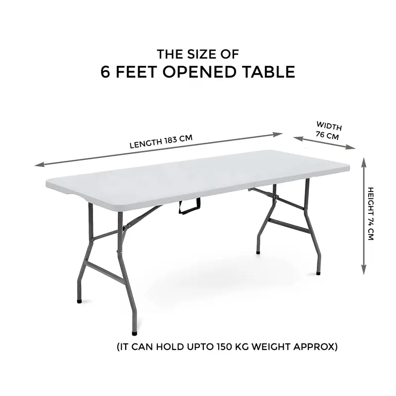 4ft 5ft & 6ft Catering Camping Heavy Duty Folding Trestle Table Picnic BBQ Christmas, Xmas Newyear ,Party 6