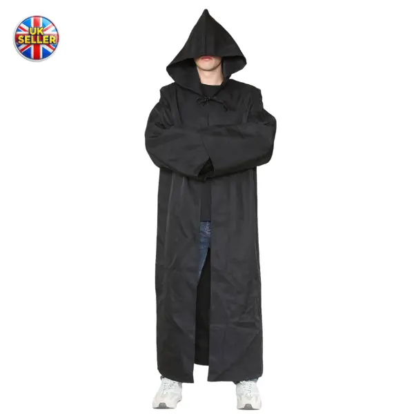 Adult Hooded Cloak for Halloween, Christmas & Cosplay – Gothic Wizard, Knight, or Vampire Robe for Fancy Dress & Masquerade