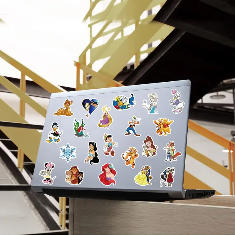 Princess Stickers, 100PCS Cartoon Sweet Princess Cute Decorative Aesthetic Vinyl Waterproof Stickers for Laptop, Skateboard, Computer, Phone Case, Guitar 4