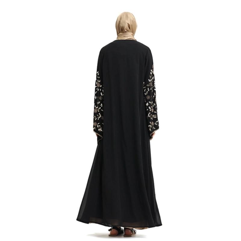Hina Pearl Chiffon Black Gold Beaded Kimono 2