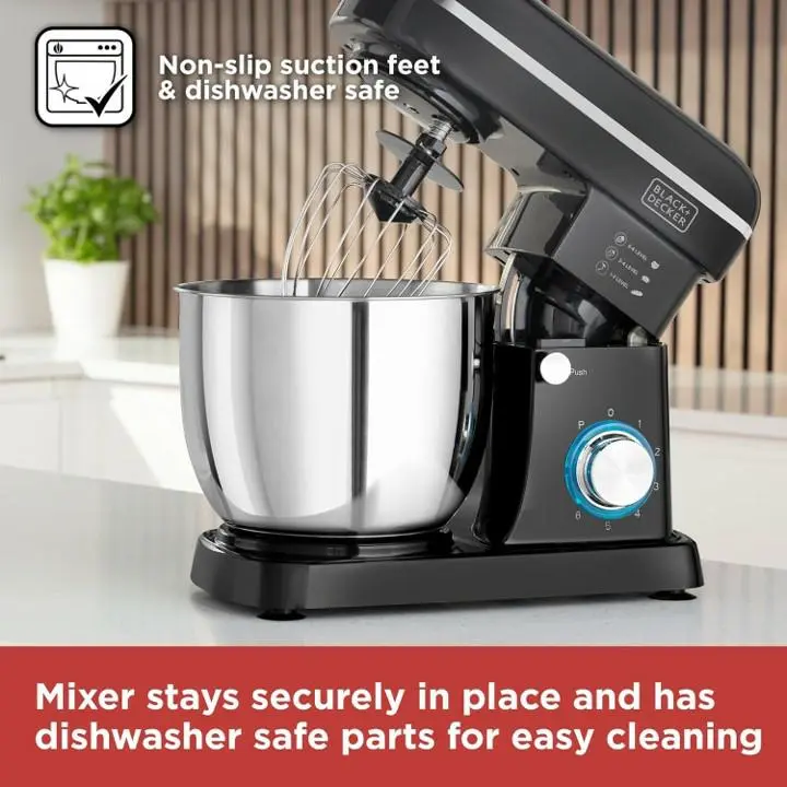 Black & Decker 1300W Stand Mixer – Black BXMX12054GB 7