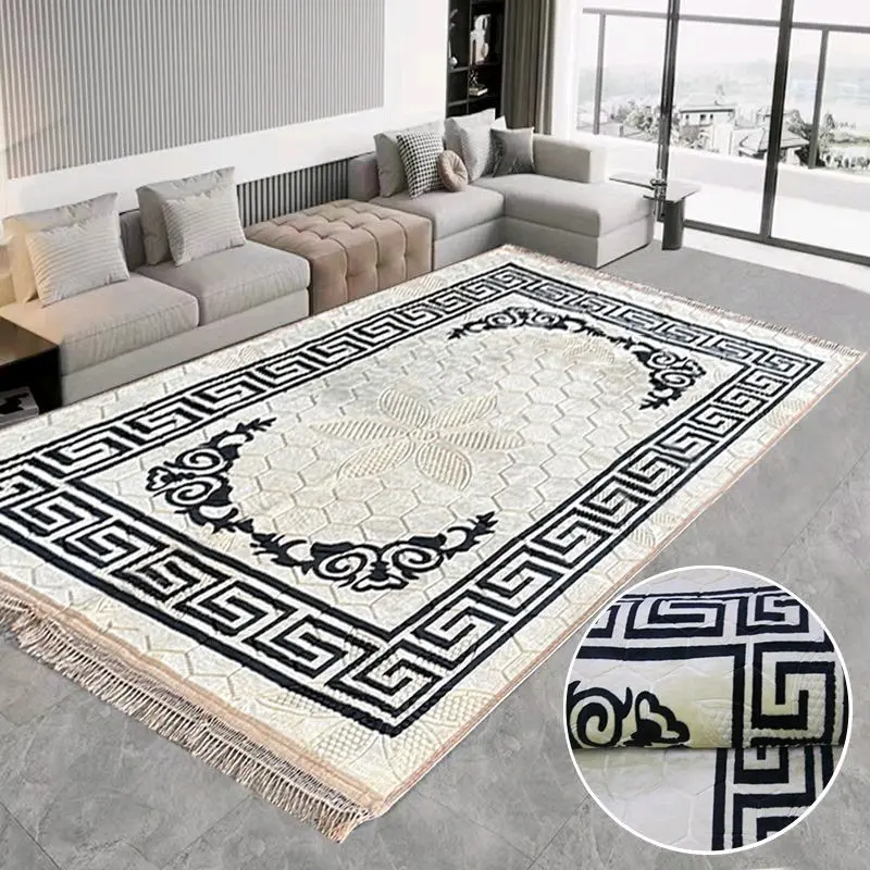 New Greek Style Rug Border Design Non Slip Machine Washable 90x190cm 160x230cm 4