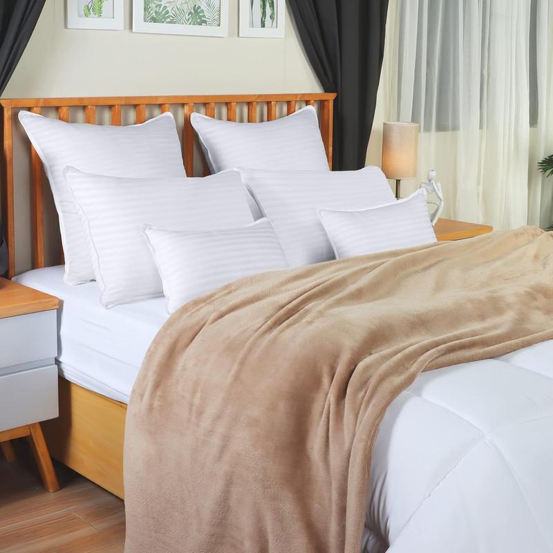Product Introduction of Hotel Quality Stripe Pillowcases - Multi-Pack Set | Luxury Soft Fabric | Same Day Dispatch | Perfect for UK Homes | Premium Bedroom Essentials pillows Case 2  pack 7