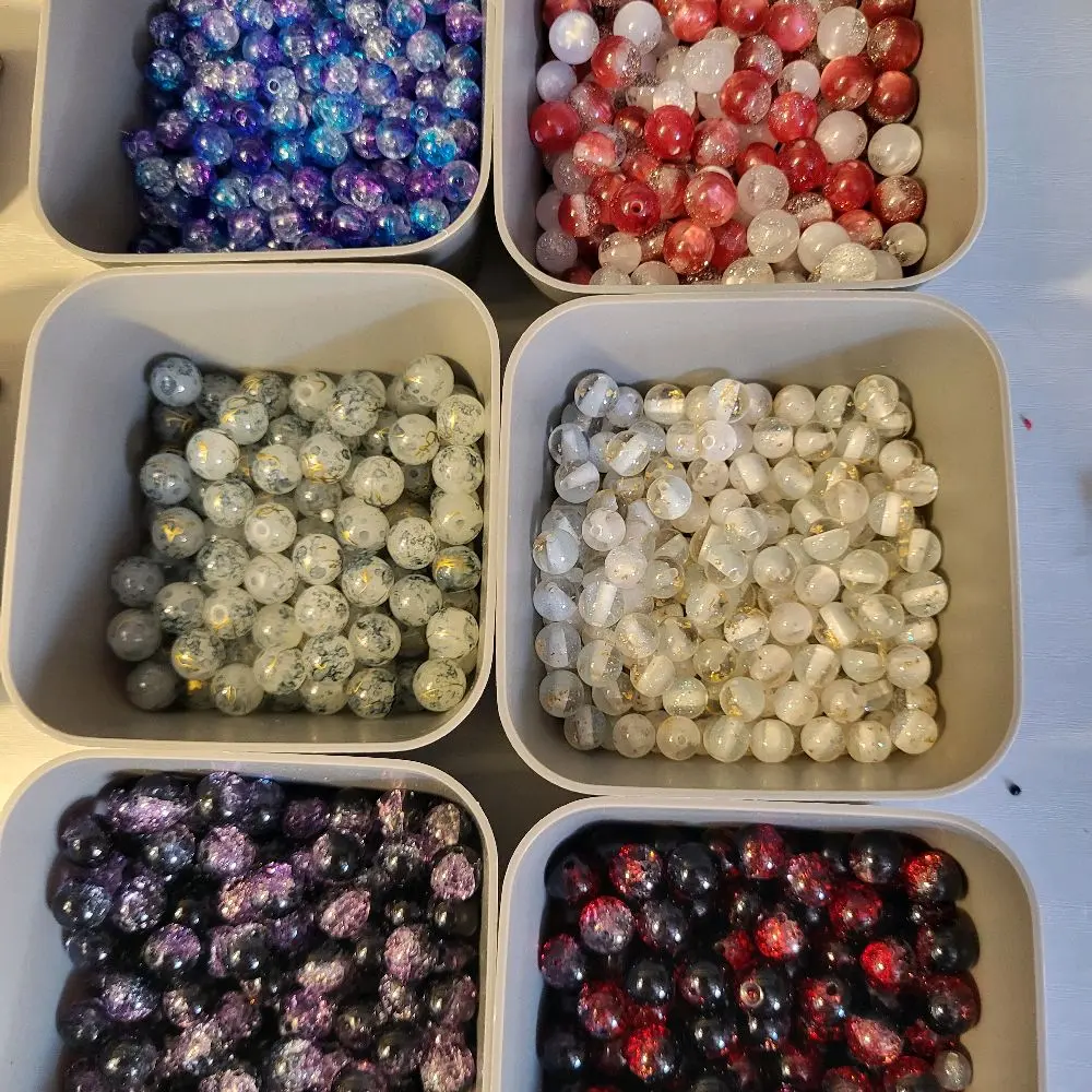 50p a scoop Pick and Mix Glass Beads 6mm 8mm 10mm please state which one you prefer