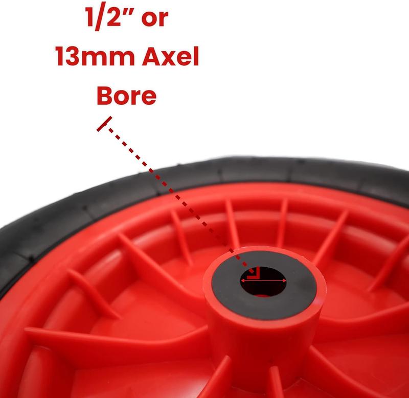 14" Pneumatic 3.50-8 Wheelbarrow Red & Black 1