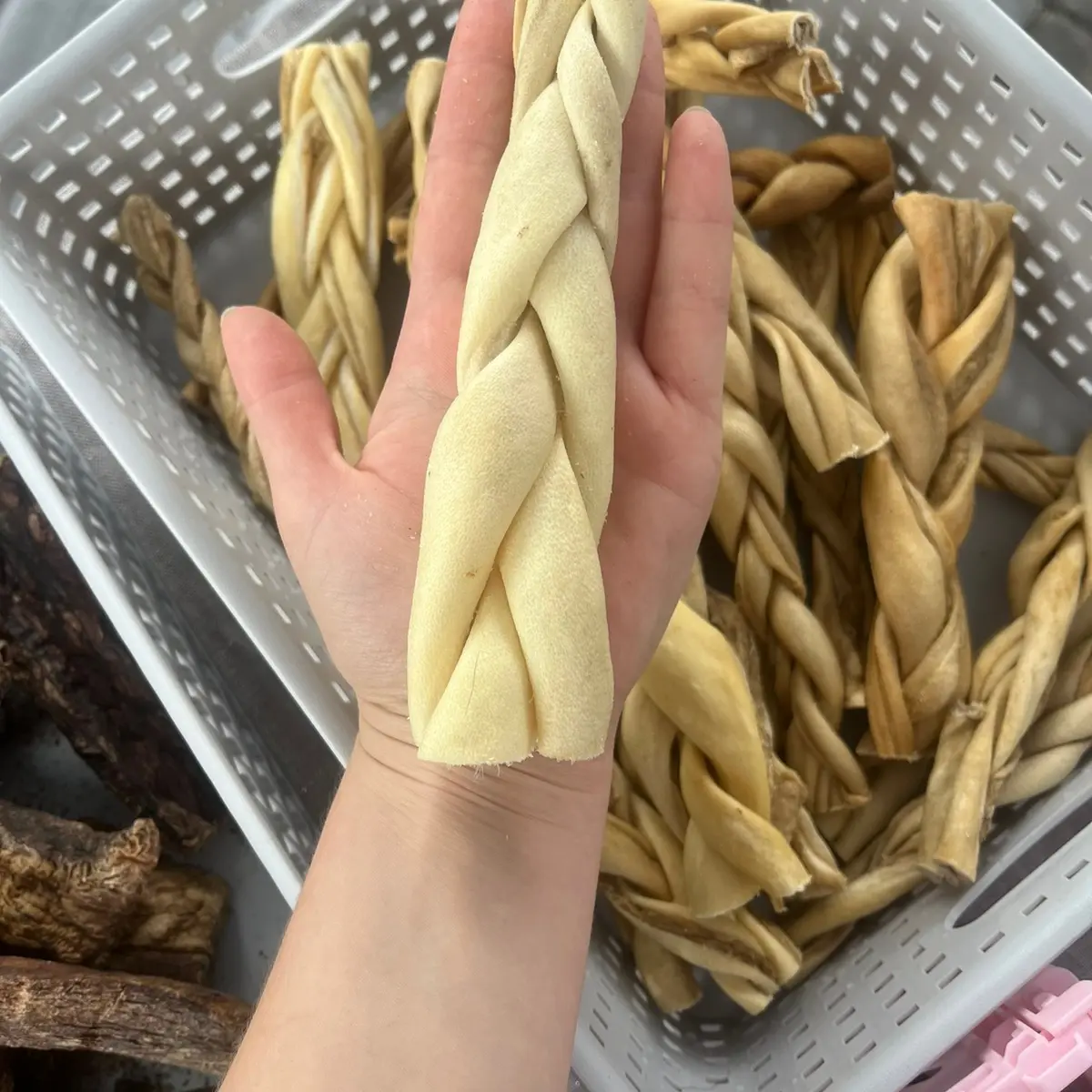 Lamb skin braids