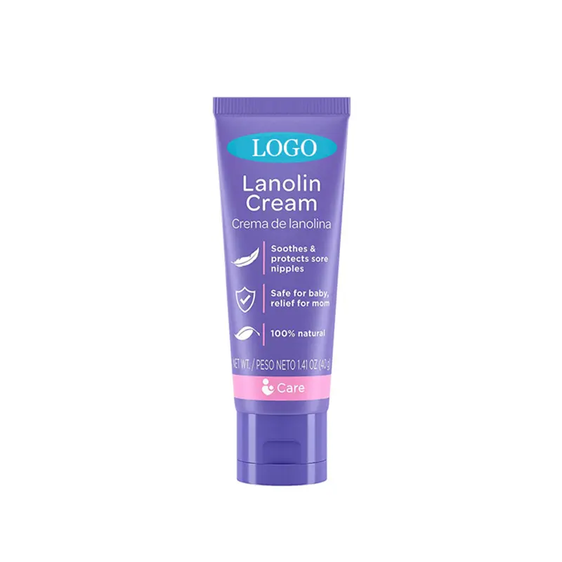 Lanolin Nipple Cream, Natural Soothing & Protective, Safe for Baby & Mom