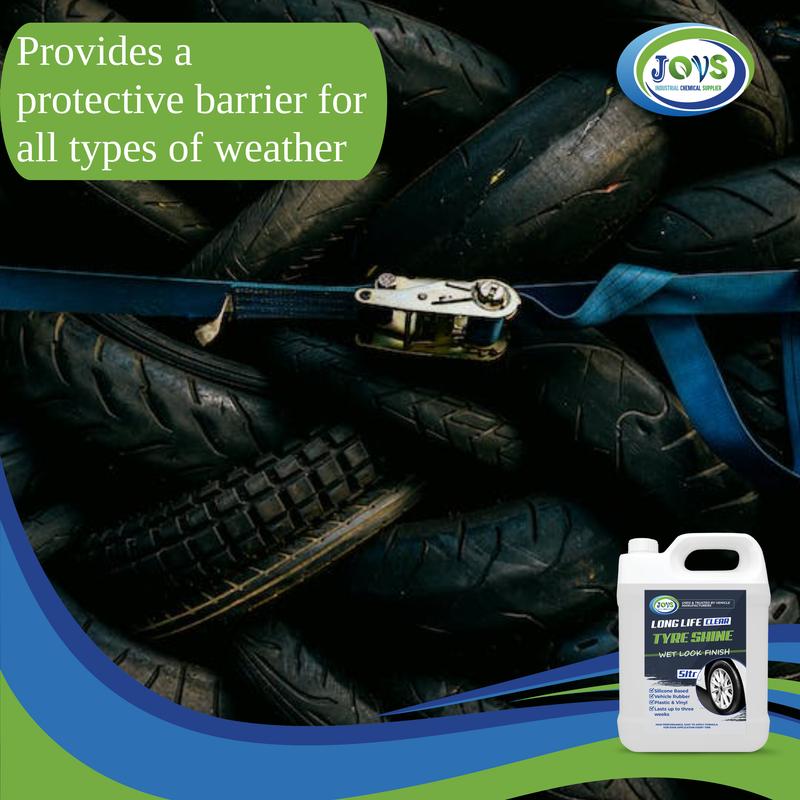 JOVS Tyre Shine Clear 5 , 2 X 5 And 4 X5 Litre - Premier Wet Look Tire Dressing Gel for Cars, Long-lasting Silicone Formula, Instant Sheen, Ultimate Tire Shine 6