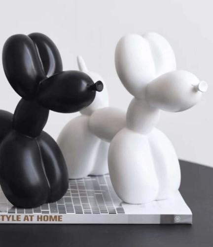 "1pc Handmade Resin Balloon Dog Statue Ornament | Cute White Animal Sculpture for Home Decoration | Perfect for Valentine's Day & Birthday Gifts" Minimalist Minimalist 7