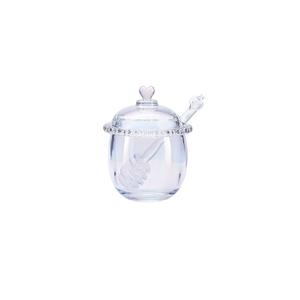 Karaca Rory Glass Honey Pot, 9cm, Transparent