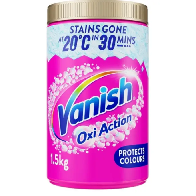 Gold Oxi Action Stain Remover & Laundry Booster Powder, For Colours, Removes Tough Stains In A 30 Minute Wash, Keeps Colours Vibrant,Add a Scoop in Every Wash for Best Results, 1.5Kg Household Cloth Pack
