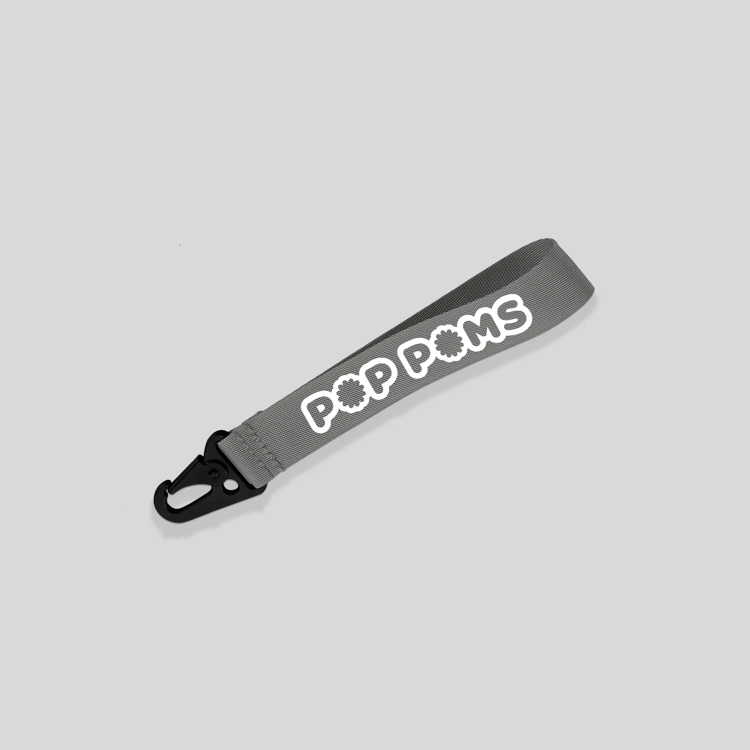 Grey Pop Poms Hang Tag