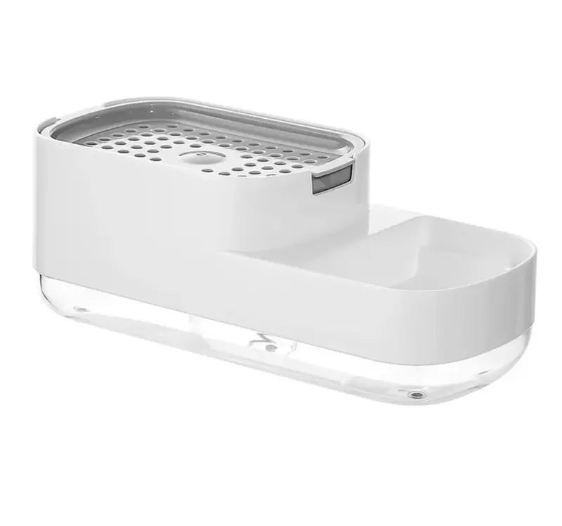 Kitchen Liquid Soap Pump Dispenser 2 in1 ABS Sponge Holder + Sponge 5
