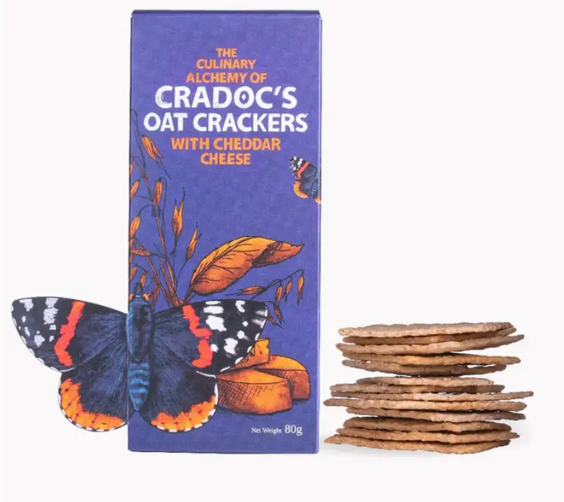 Cradoc's Oat crackers with cheddar cheese 80g