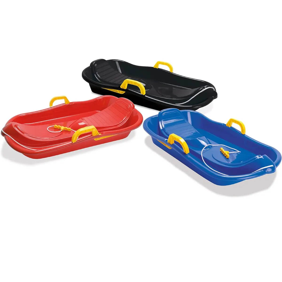 Dantoy Kids Sledge With Brakes, Toboggan Bob Sled for Winter Snow, Red Sleigh Bobsleigh Children Comfortable Water-Resistant