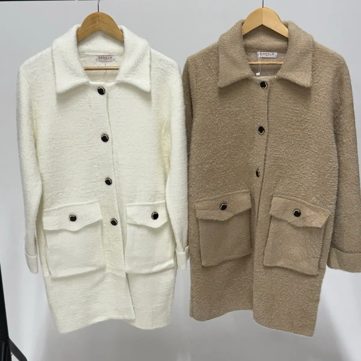 Women's Premium Quality Long Cardigan with Button Closure - Soft and Comfortable Dress for Casual or Formal Occasions - Collared, Collar, Overalls