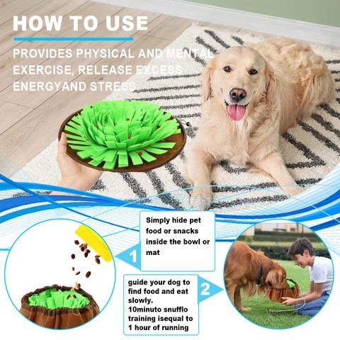 Snuffle Mat for Dogs & Puppies - Washable Training Puzzle Toy for Large & Small Dogs - Game for Boredom & Feeding Mat for Dogs Brain Stimulation & Stress Relief - Pet Foraging Mat for Smell Training 2