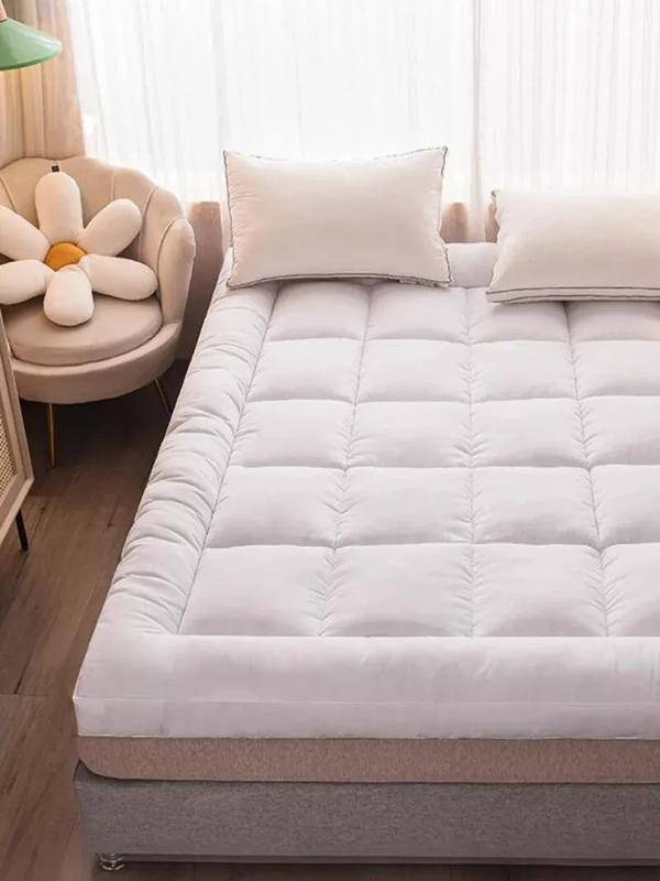10CM Deep MATTRESS TOPPER Heavy Box Stitched Thick Hotel Quality Microfiber UK 6