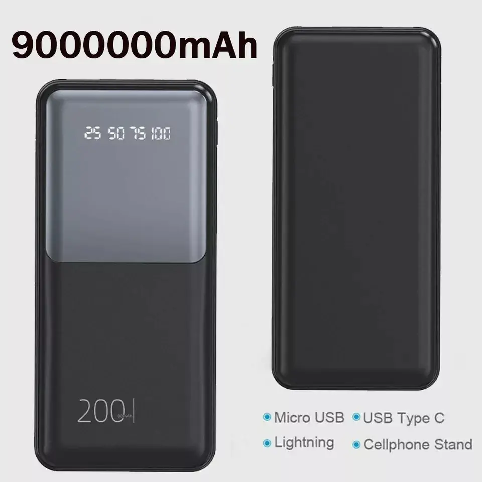 9000000mAh Power Bank Portable Fast Charger Battery Pack for Phone Heated Vest Charging Smartphone