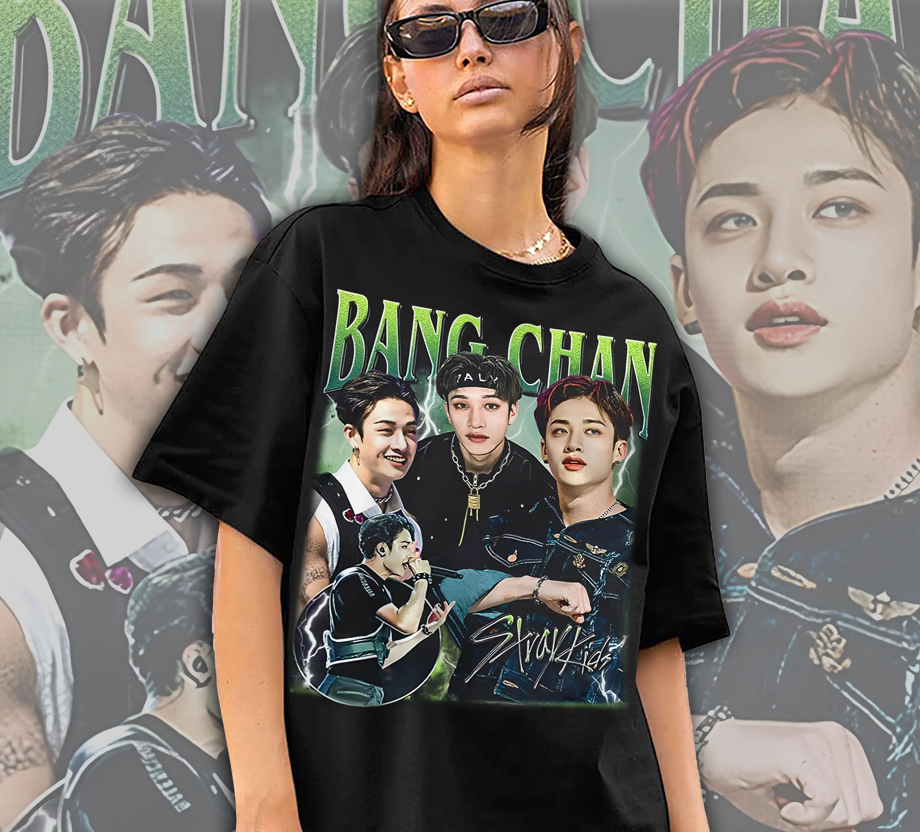90s Bang Chan Stray Kids Vintage T-Shirt, Shirt Gift For Woman and Man Unisex  Menswear Streetwear Top Tshirt