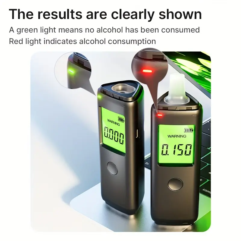 ZBK breathalyzer alcohol tester Blow air automatic testing for drunk driving Rechargeable Two modes of testing 3