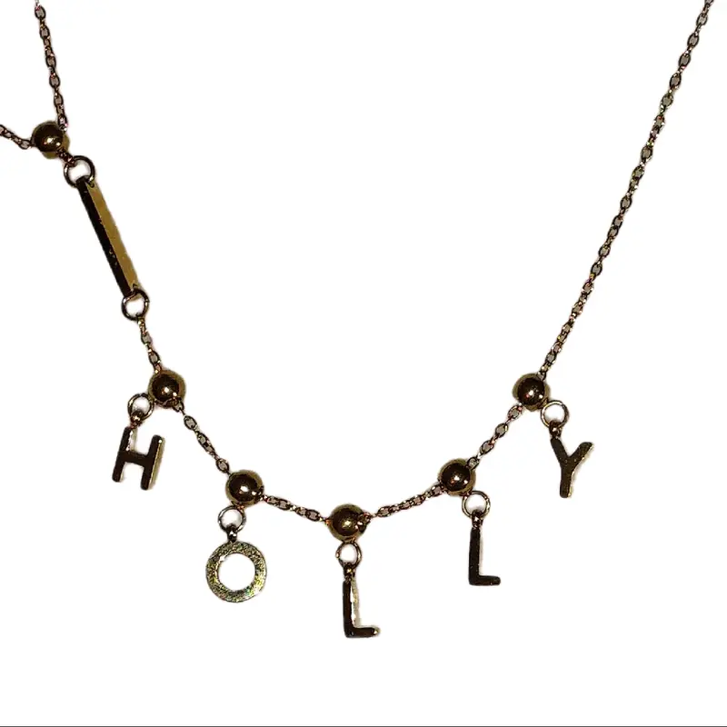 GJ *LETTERS ONLY* Personalised Necklace/Bracelet for Women 2