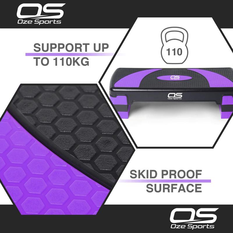 Aerobic Stepper platform -Step Steps board High - Exercise 2-5 Level Adjustable Height Fitness Workout Yoga Pilates Fitness Home Gym Removable Step Rise block 2
