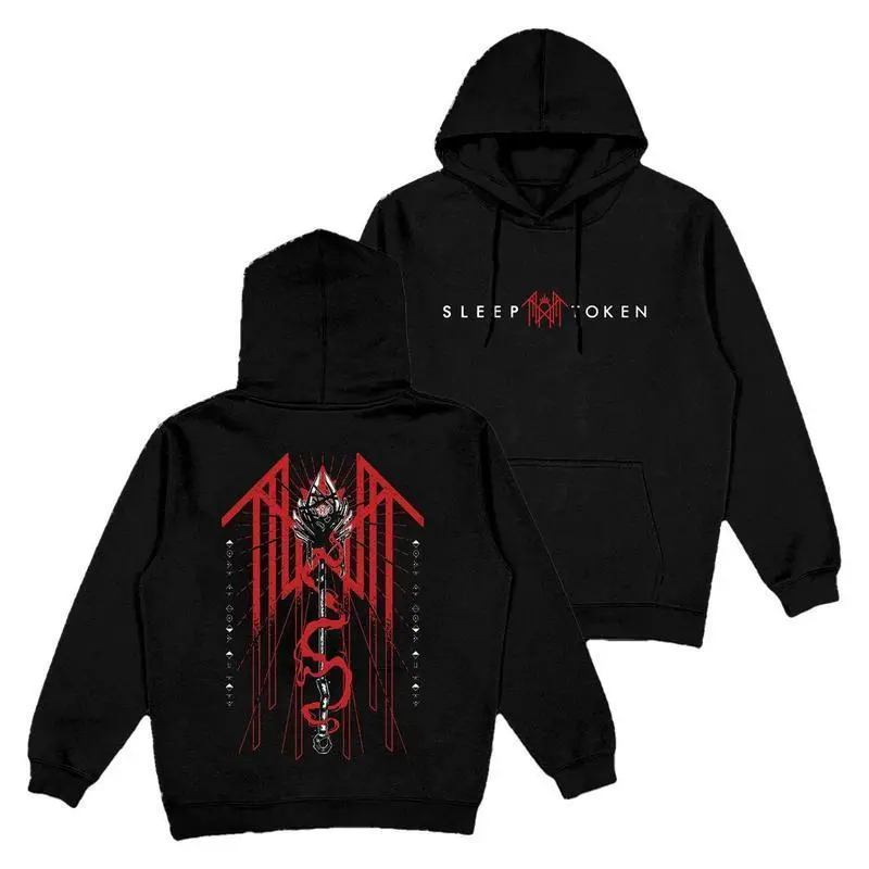 Sleep Token Reaper Angel 2-Sides Hoodie, Double-Sided Graphic Unisex T-Shirt, for Men, for Women, Menswear Alternative Sweatshirt