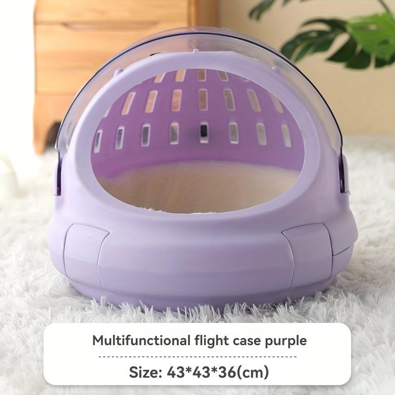 Portable Space Capsule Cat Carrier - Transparent ABS Travel Bag with Panoramic View for Emergency Outings 4