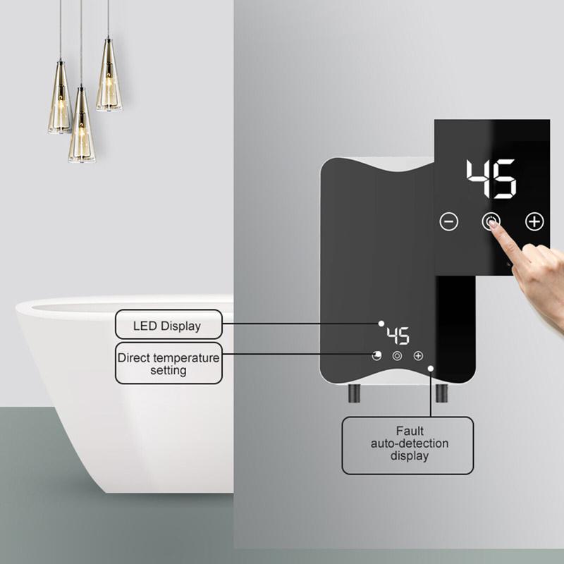 5500W Electric Tankless Hot Water Heater Instant Boiler Under Sink Tap Bathroom 7