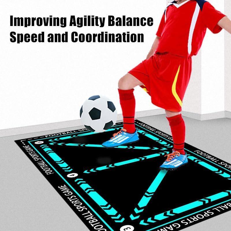 Football Skills Training Mat Non Slip Kids Adults Dribble Training Carpet Sports 7