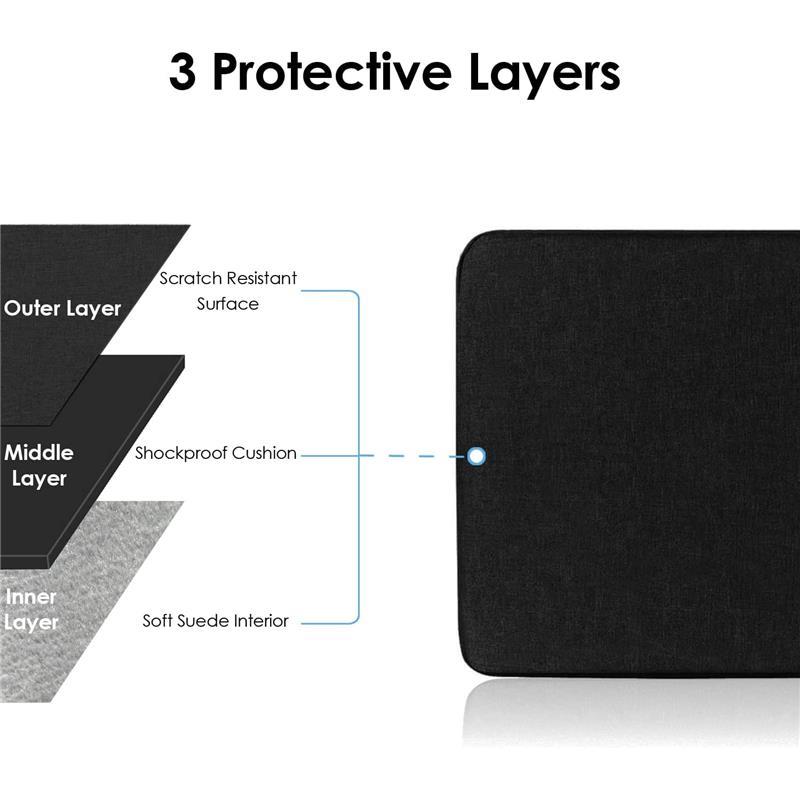 15-Inch Laptop Sleeve Case for 2024 2023 MacBook Air 15 inch with Apple M3 M2 Chip Accessory Traveling Carrying Case Water-resistant Bag Cover for MacBook Air 15'' 2024 2023 M3 M2 (Black) 3