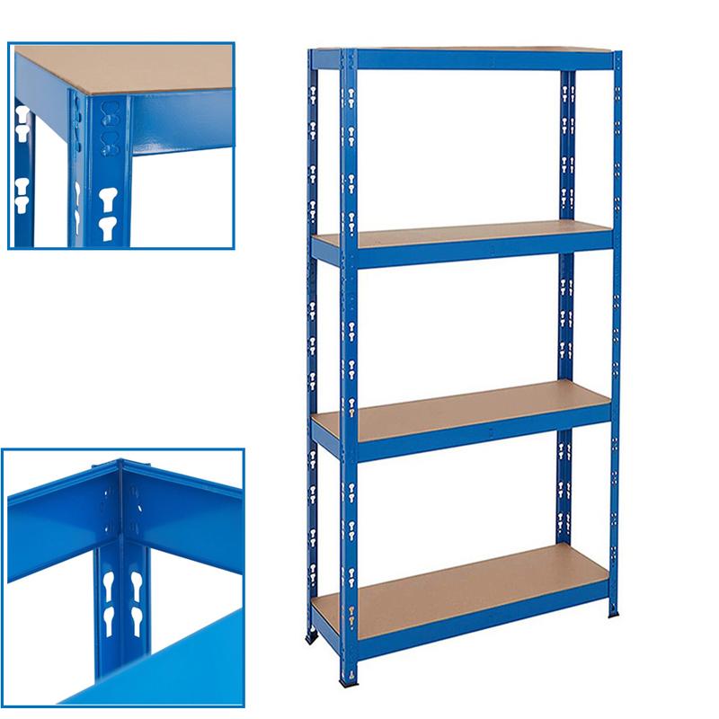 4 Tier Heavy Duty Metal Shelving Rack Unit Garage Storage 150x75x30cm 5