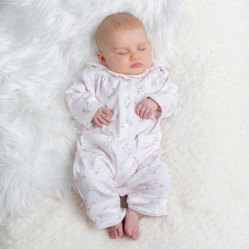 Emile et Rose Grace Pink Floral Print Pyjamas Premium Babywear 1