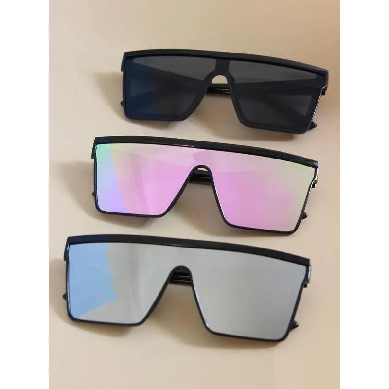 3 free Eyewear cases 2024 Summer Trendy sunglasses for daily use, 3 pairs of summer semi-dome frame fashion sunglasses, New fashion men's and women's accessories for travel, lightweight and durable outdoor sun protection glasses