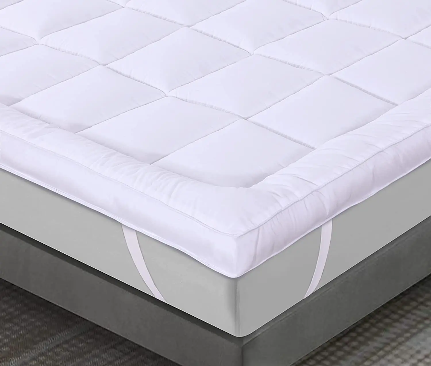 Hotel Quality DOUBLE Mattress Topper 4Inch/10cm Thick Quilted Pad - Extra Deep