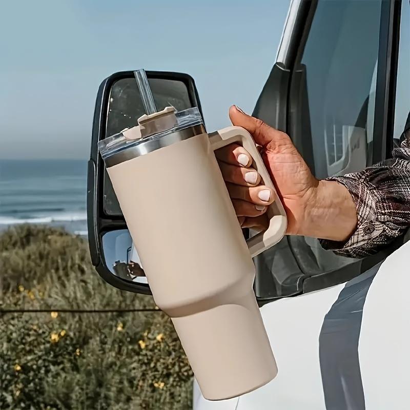 1200ML 304 Stainless Steel Insulated Water Bottle,Thermal Coffee Car Cup, Cold Hot Mugs Vacuum Flask With Handle Straw,For Sport 3