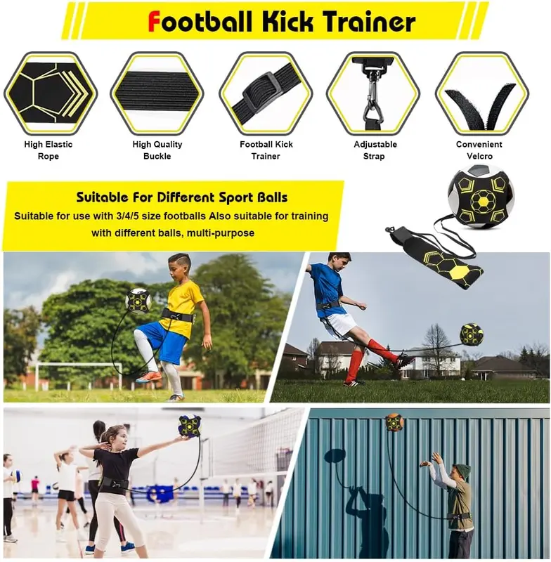 Football Training Equipment Set for Kids - Speed Agility Training with 6 Disc Cones & Jumping Rope 3