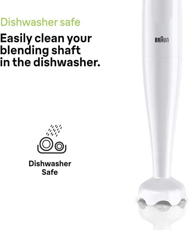 Braun MultiQuick 1 Hand Mixer MQ10.001P, Lightweight Mixer with EasyTwist Technology, One Speed, 450W, White 1